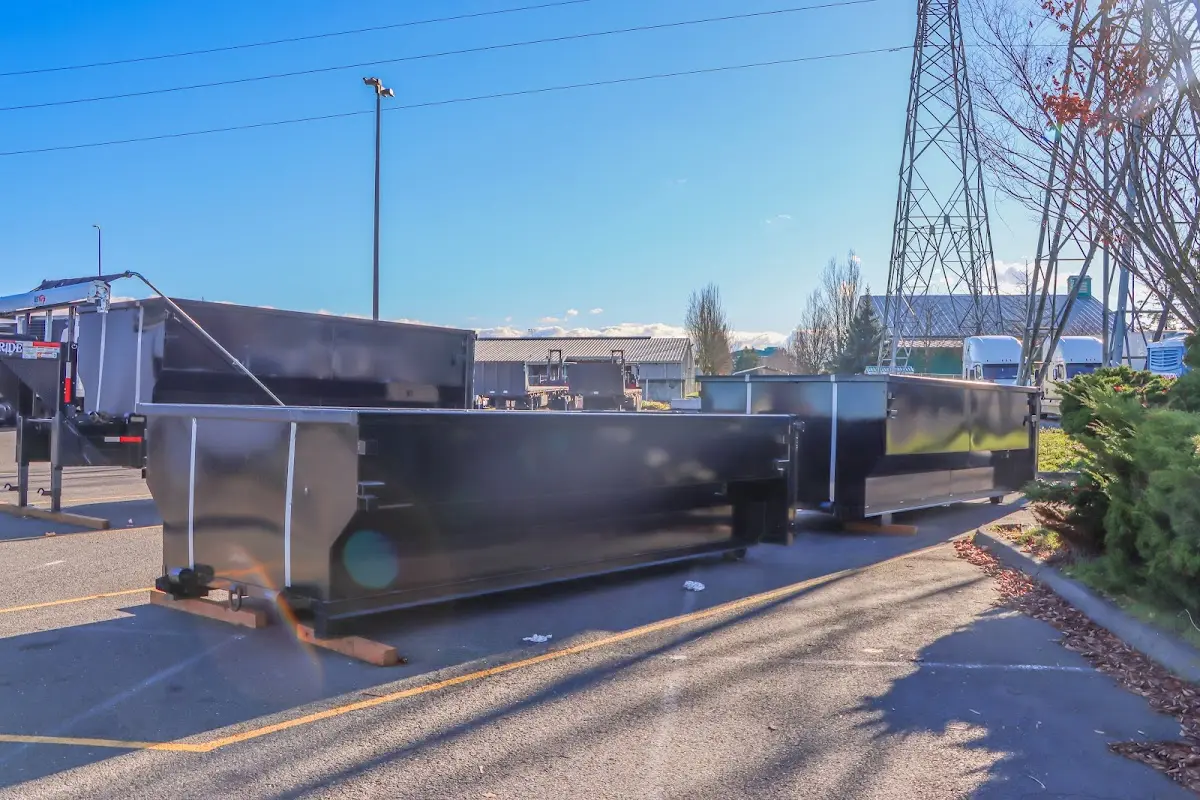Roll-off dumpster ready for waste disposal at job site for 20 Yard Dumpster Rental in Benner